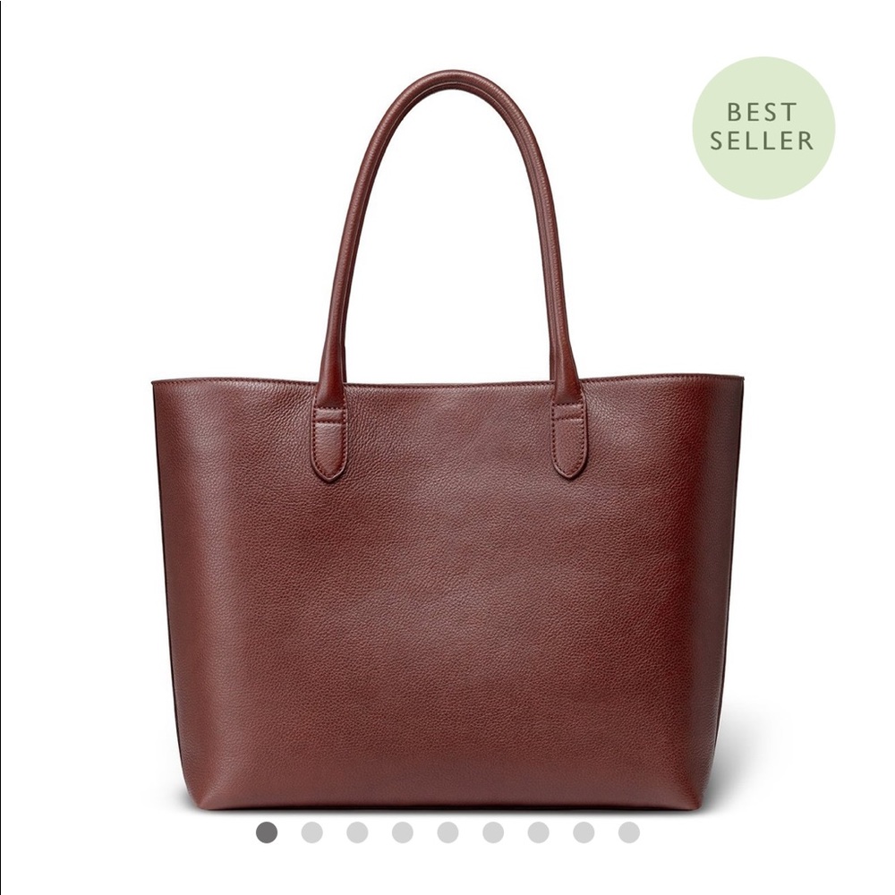 Linjer soft tote red/chestnut